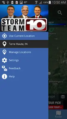 Storm Team 10 - WTHI Weather android App screenshot 0