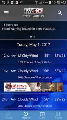 Storm Team 10 - WTHI Weather android App screenshot 3